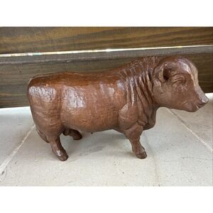 RED MILL BULL FIGURINE VERY DETAILED & SIGNED- MUST SEE